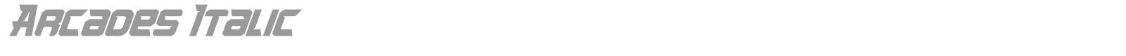 Arcades font preview